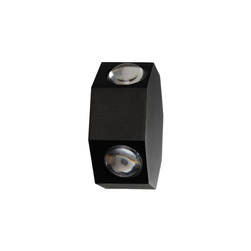 GLOBOSTAR® HIKARI 60687 Μοντέρνο Φωτιστικό Τοίχου – Απλίκα LED 8W 1000lm 30° AC 220-240V Αδιάβροχο IP65 Θερμό Λευκό 2700K – CREE XPE Chip & TÜV SÜD Driver – Μαύρο Ματ – Μ10 x Π4 x Υ10cm – 5 Χρόνια Εγγύηση