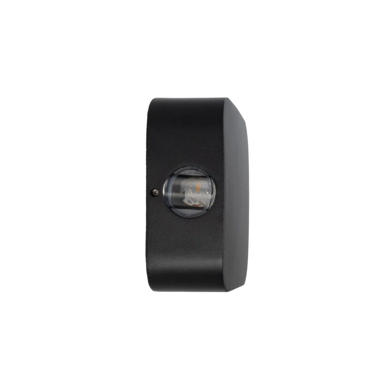 GLOBOSTAR® LUZ 60688 Μοντέρνο Φωτιστικό Τοίχου – Απλίκα LED 8W 1000lm 10° AC 220-240V Αδιάβροχο IP65 Θερμό Λευκό 2700K – CREE XPE Chip & TÜV SÜD Driver – Μαύρο Ματ – Μ13.5 x Π4.5 x Υ13.5cm – 5 Χρόνια Εγγύηση