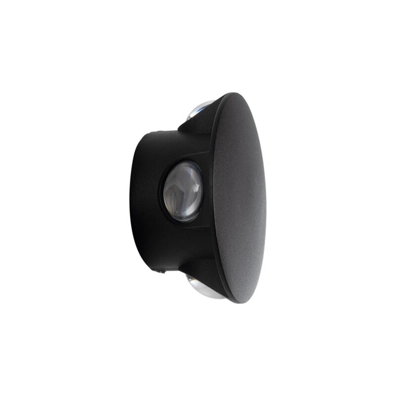 GLOBOSTAR® SOL 60689 Μοντέρνο Φωτιστικό Τοίχου – Απλίκα LED 8W 1000lm 30° AC 220-240V Αδιάβροχο IP65 Θερμό Λευκό 2700K – CREE XPE Chip & TÜV SÜD Driver – Μαύρο Ματ – Μ10 x Π5 x Υ10cm – 5 Χρόνια Εγγύηση