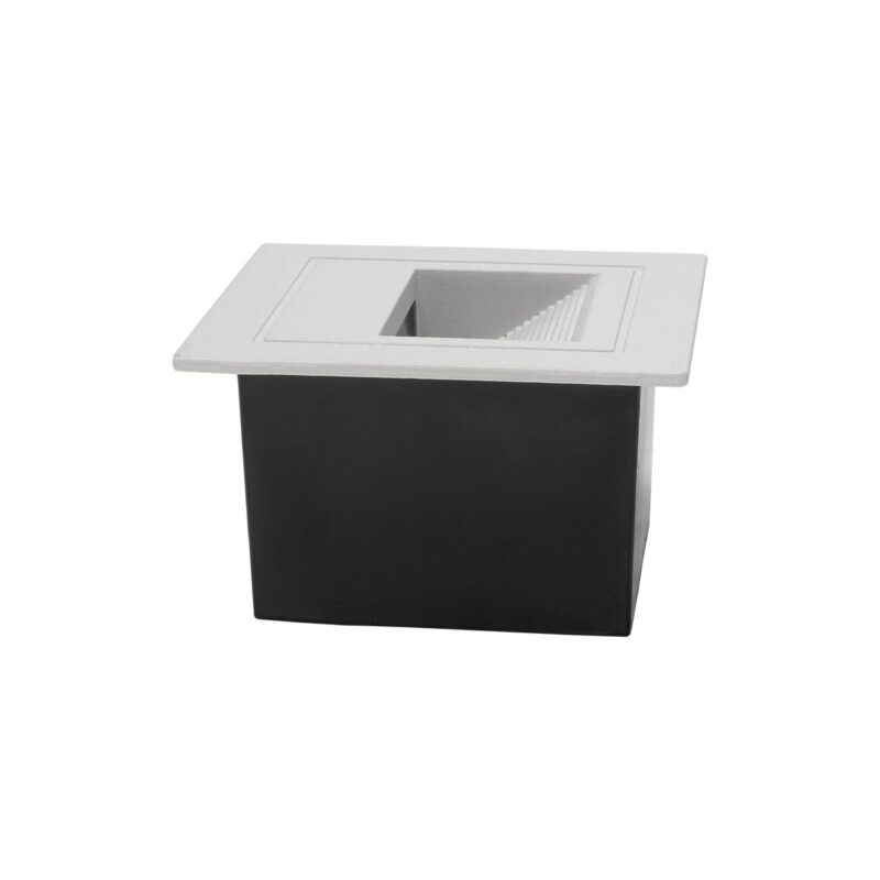 kelvo® STEPART KLV-101-0079 Χωνευτό Φωτιστικό Σκαλοπατιού / Διαδρόμου LED 3W 375lm 45° AC 220-240V Αδιάβροχο IP65 Θερμό Λευκό 2700K – Lumileds SMD Chip & TÜV SÜD Driver – Λευκό Ματ – Μ8.5 x Π5 x Υ8.5cm / Q6.7 x 6.7cm – 5 Χρόνια Εγγύηση