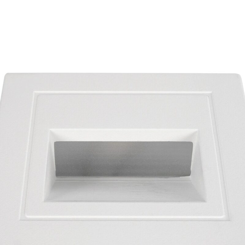 kelvo® STEPART KLV-101-0079 Χωνευτό Φωτιστικό Σκαλοπατιού / Διαδρόμου LED 3W 375lm 45° AC 220-240V Αδιάβροχο IP65 Θερμό Λευκό 2700K – Lumileds SMD Chip & TÜV SÜD Driver – Λευκό Ματ – Μ8.5 x Π5 x Υ8.5cm / Q6.7 x 6.7cm – 5 Χρόνια Εγγύηση