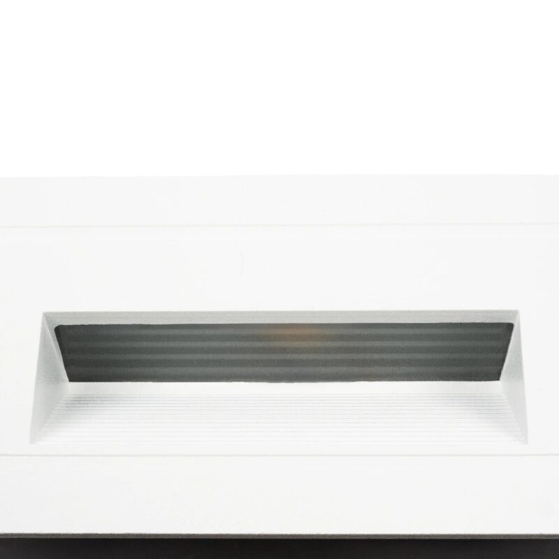 kelvo® STEPART KLV-101-0082 Χωνευτό Φωτιστικό Σκαλοπατιού / Διαδρόμου LED 3W 375lm 45° AC 220-240V Αδιάβροχο IP65 Θερμό Λευκό 2700K – Lumileds SMD Chip & TÜV SÜD Driver – Λευκό Ματ – Μ10.5 x Π4.5 x Υ6cm / Q9.1 x 4.5cm – 5 Χρόνια Εγγύηση