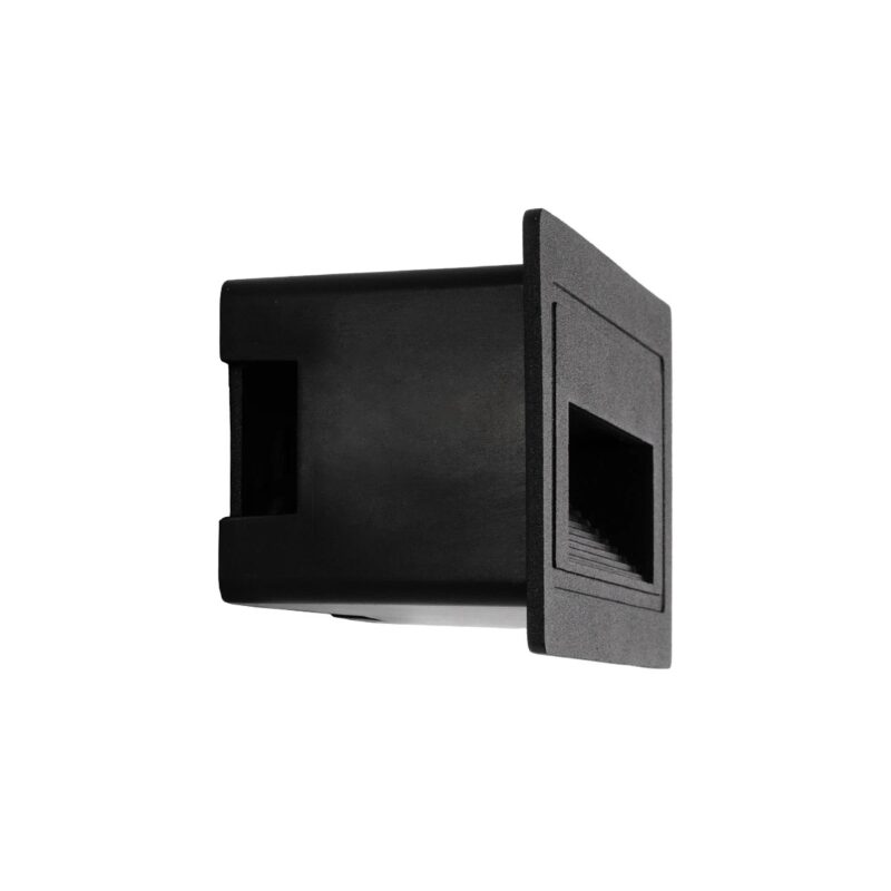 kelvo® STEPART KLV-101-0080 Χωνευτό Φωτιστικό Σκαλοπατιού / Διαδρόμου LED 3W 375lm 45° AC 220-240V Αδιάβροχο IP65 Θερμό Λευκό 2700K – Lumileds SMD Chip & TÜV SÜD Driver – Μαύρο Ματ – Μ10.5 x Π4.5 x Υ6cm / Q9.1 x 4.5cm – 5 Χρόνια Εγγύηση