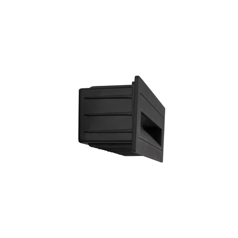 kelvo® STEPART KLV-101-0086 Χωνευτό Φωτιστικό Σκαλοπατιού / Διαδρόμου LED 4W 500lm 45° AC 220-240V Αδιάβροχο IP65 Θερμό Λευκό 2700K – Lumileds SMD Chip & TÜV SÜD Driver – Μαύρο Ματ – Μ21 x Π5.5 x Υ6.5cm / Q20.3 x 5.6cm – 5 Χρόνια Εγγύηση
