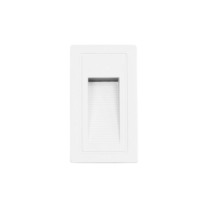 kelvo® STEPART KLV-101-0091 Χωνευτό Φωτιστικό Σκαλοπατιού / Διαδρόμου LED 3W 375lm 45° AC 220-240V Αδιάβροχο IP65 Θερμό Λευκό 2700K – Lumileds SMD Chip & TÜV SÜD Driver – Λευκό Ματ – Μ6 x Π5.5 x Υ10cm / Q5 x 9.6cm – 5 Χρόνια Εγγύηση