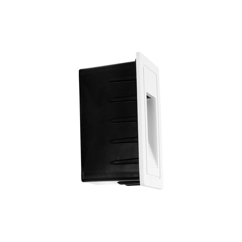 kelvo® STEPART KLV-101-0091 Χωνευτό Φωτιστικό Σκαλοπατιού / Διαδρόμου LED 3W 375lm 45° AC 220-240V Αδιάβροχο IP65 Θερμό Λευκό 2700K – Lumileds SMD Chip & TÜV SÜD Driver – Λευκό Ματ – Μ6 x Π5.5 x Υ10cm / Q5 x 9.6cm – 5 Χρόνια Εγγύηση