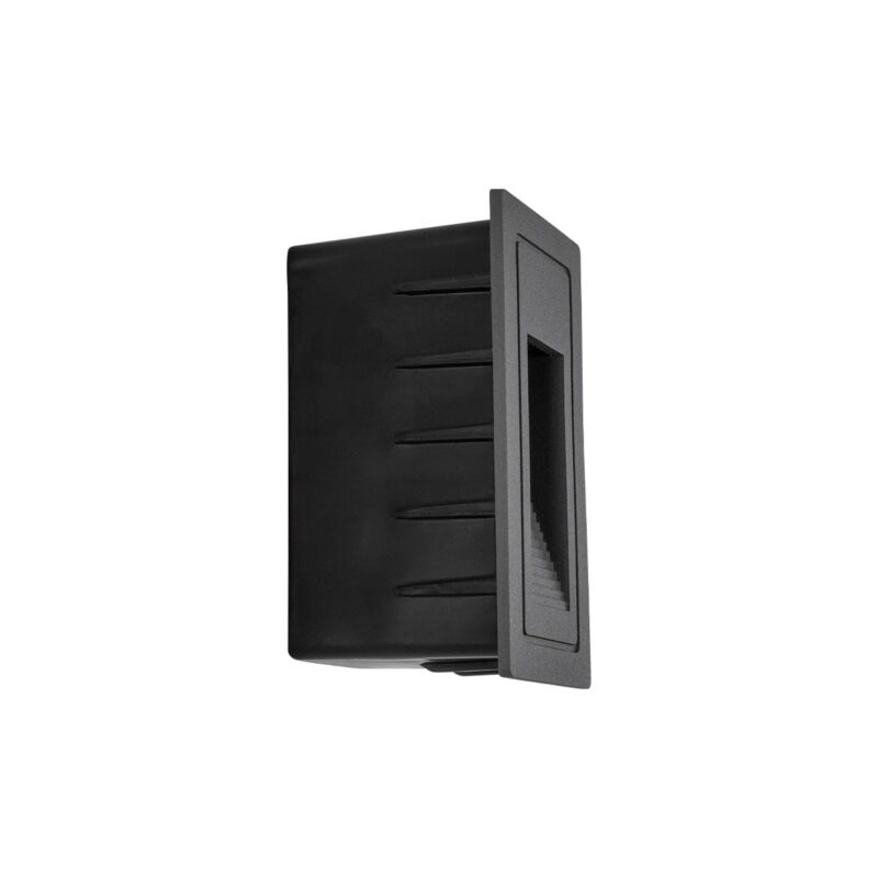 kelvo® STEPART KLV-101-0090 Χωνευτό Φωτιστικό Σκαλοπατιού / Διαδρόμου LED 3W 375lm 45° AC 220-240V Αδιάβροχο IP65 Θερμό Λευκό 2700K – Lumileds SMD Chip & TÜV SÜD Driver – Γκρι Ανθρακί Ματ – Μ6 x Π5.5 x Υ10cm / Q5 x 9.6cm – 5 Χρόνια Εγγύηση