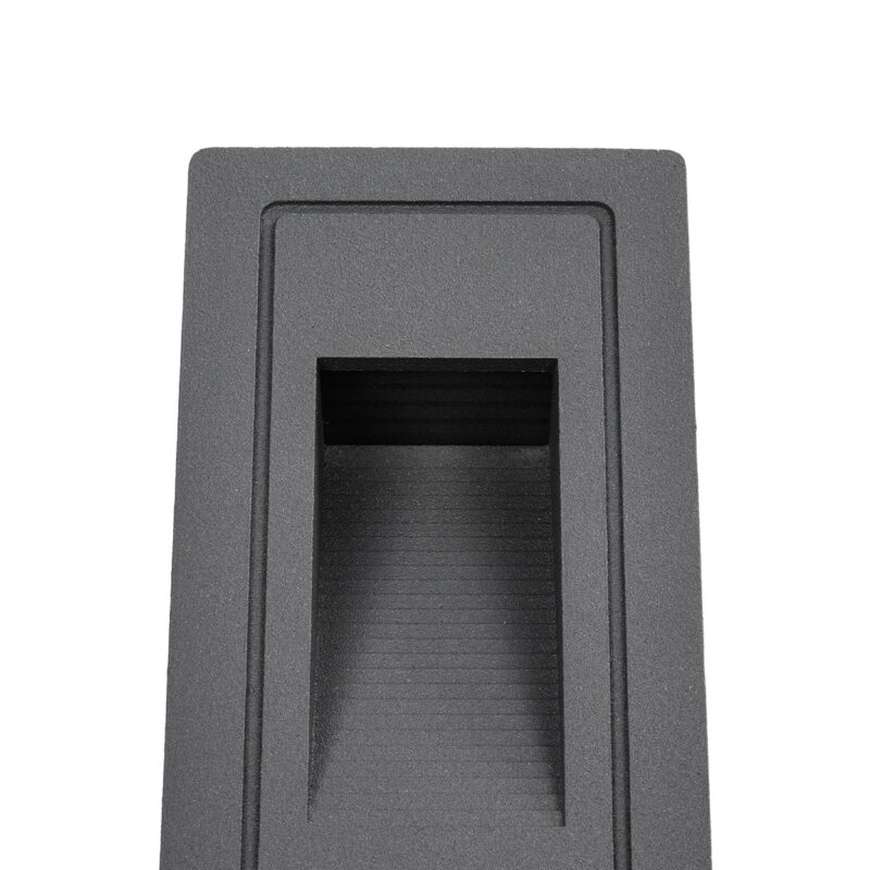 kelvo® STEPART KLV-101-0090 Χωνευτό Φωτιστικό Σκαλοπατιού / Διαδρόμου LED 3W 375lm 45° AC 220-240V Αδιάβροχο IP65 Θερμό Λευκό 2700K – Lumileds SMD Chip & TÜV SÜD Driver – Γκρι Ανθρακί Ματ – Μ6 x Π5.5 x Υ10cm / Q5 x 9.6cm – 5 Χρόνια Εγγύηση