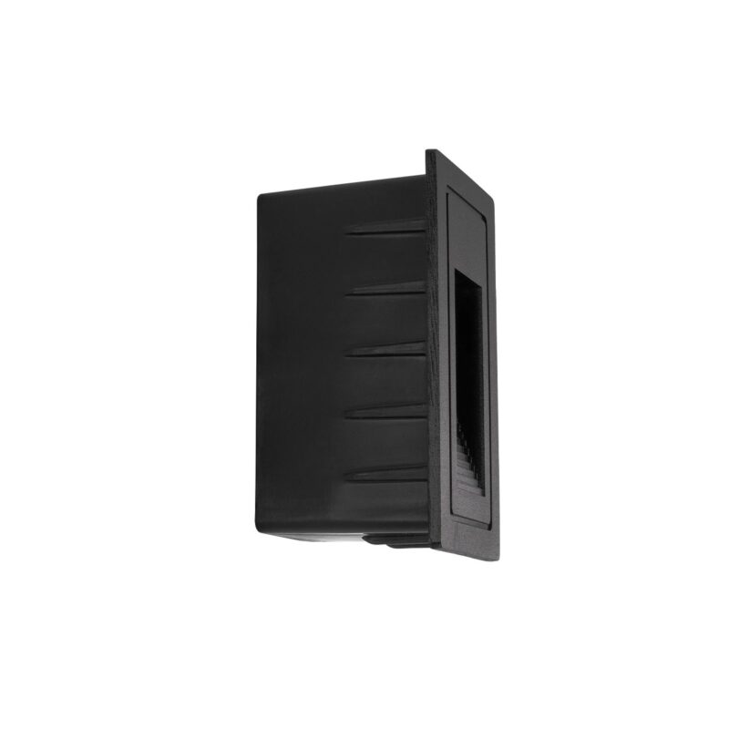 kelvo® STEPART KLV-101-0089 Χωνευτό Φωτιστικό Σκαλοπατιού / Διαδρόμου LED 3W 375lm 45° AC 220-240V Αδιάβροχο IP65 Θερμό Λευκό 2700K – Lumileds SMD Chip & TÜV SÜD Driver – Μαύρο Ματ – Μ6 x Π5.5 x Υ10cm / Q5 x 9.6cm – 5 Χρόνια Εγγύηση