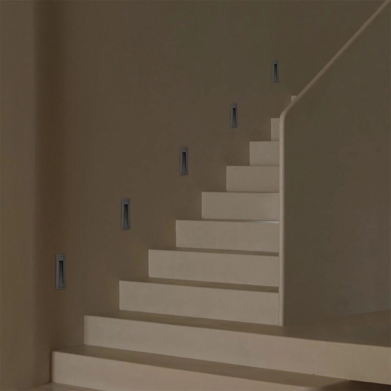 kelvo® STEPART KLV-101-0093 Χωνευτό Φωτιστικό Σκαλοπατιού / Διαδρόμου LED 3W 375lm 45° AC 220-240V Αδιάβροχο IP65 Θερμό Λευκό 2700K – Lumileds SMD Chip & TÜV SÜD Driver – Γκρι Ανθρακί Ματ – Μ6.5 x Π6.5 x Υ21cm / Q5.4 x 18.9cm – 5 Χρόνια Εγγύηση