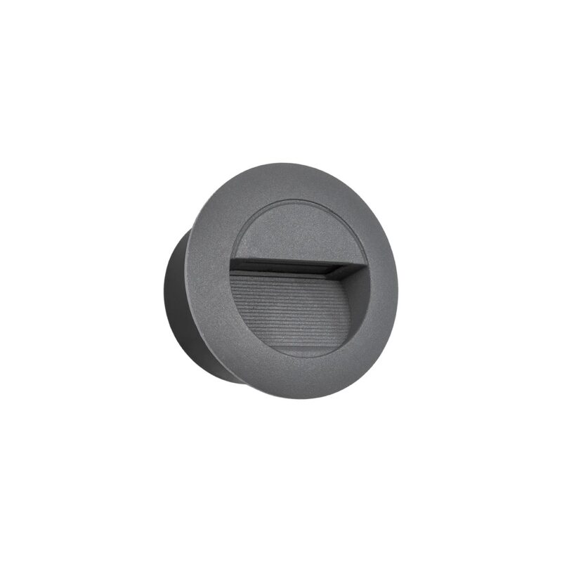 kelvo® STEPART KLV-101-0075 Χωνευτό Φωτιστικό Σκαλοπατιού / Διαδρόμου LED 3W 375lm 45° AC 220-240V Αδιάβροχο IP65 Θερμό Λευκό 2700K – Lumileds SMD Chip & TÜV SÜD Driver – Γκρι Ανθρακί Ματ – Μ8.3 x Π4.5 x Υ8.3cm / Q6.6 x 6.6cm – 5 Χρόνια Εγγύηση