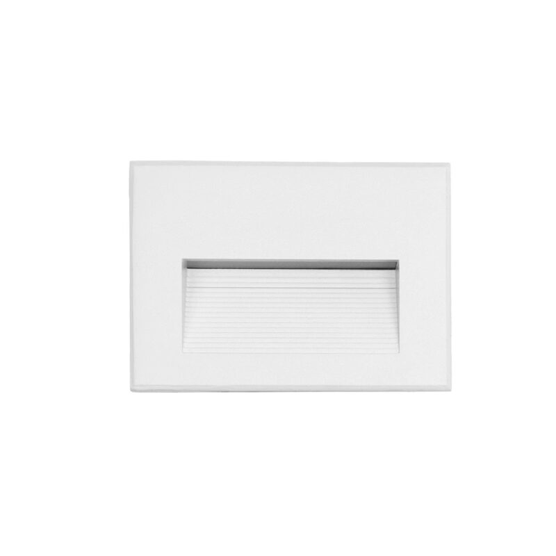 kelvo® STEPART KLV-101-0085 Χωνευτό Φωτιστικό Σκαλοπατιού / Διαδρόμου LED 3W 375lm 45° AC 220-240V Αδιάβροχο IP65 Θερμό Λευκό 2700K – Lumileds SMD Chip & TÜV SÜD Driver – Λευκό Ματ – Μ11.5 x Π5.3 x Υ8.3cm / Q10.6 x 7.6cm – 5 Χρόνια Εγγύηση