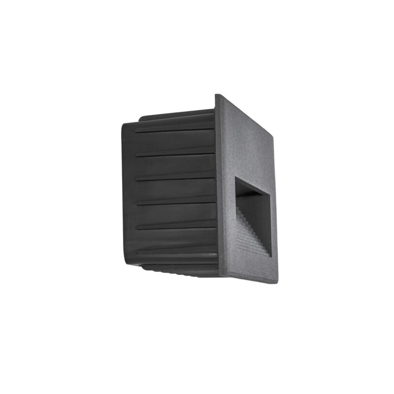 kelvo® STEPART KLV-101-0084 Χωνευτό Φωτιστικό Σκαλοπατιού / Διαδρόμου LED 3W 375lm 45° AC 220-240V Αδιάβροχο IP65 Θερμό Λευκό 2700K – Lumileds SMD Chip & TÜV SÜD Driver – Γκρι Ανθρακί Ματ – Μ11.5 x Π5.3 x Υ8.3cm / Q10.6 x 7.6cm – 5 Χρόνια Εγγύηση