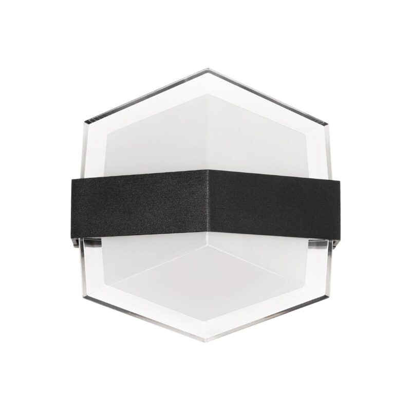 GLOBOSTAR® EMPIRE 60780 Μοντέρνο Φωτιστικό Τοίχου – Απλίκα LED 12W 1260lm 120° AC 220-240V Αδιάβροχο IP65 Φυσικό Λευκό 4500K – Bridgelux SMD Chip & TÜV SÜD Driver – Μαύρο Ματ – Μ18.5 x Π10 x Υ17.5cm – 3 Χρόνια Εγγύηση