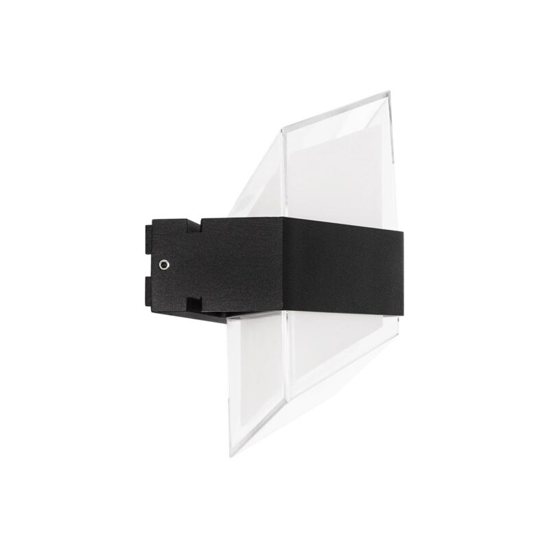 GLOBOSTAR® EMPIRE 60780 Μοντέρνο Φωτιστικό Τοίχου – Απλίκα LED 12W 1260lm 120° AC 220-240V Αδιάβροχο IP65 Φυσικό Λευκό 4500K – Bridgelux SMD Chip & TÜV SÜD Driver – Μαύρο Ματ – Μ18.5 x Π10 x Υ17.5cm – 3 Χρόνια Εγγύηση