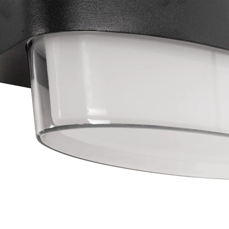 GLOBOSTAR® EMPIRE 60782 Μοντέρνο Φωτιστικό Τοίχου – Απλίκα LED 12W 1260lm 120° AC 220-240V Αδιάβροχο IP65 Φυσικό Λευκό 4500K – Bridgelux SMD Chip & TÜV SÜD Driver – Μαύρο Ματ – Μ18.5 x Π9 x Υ12cm – 3 Χρόνια Εγγύηση
