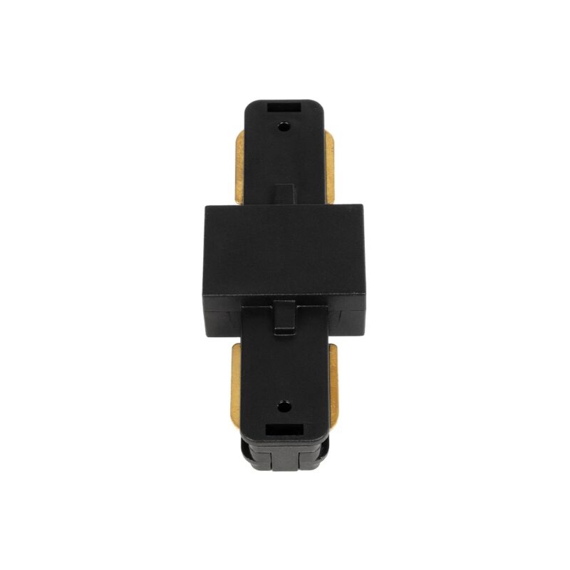 GLOBOSTAR® EUROTRACK-1PH 60903 Μονοφασικός Σύνδεσμος I Επέκτασης Ράγας 2 Καλωδίων 1L+1N για Σύστημα Ράγας Eurotrack-1PH AC 220-240V IP20 – Μαύρο Ματ – Μ9.3 x Π3.5 x Υ1.6cm