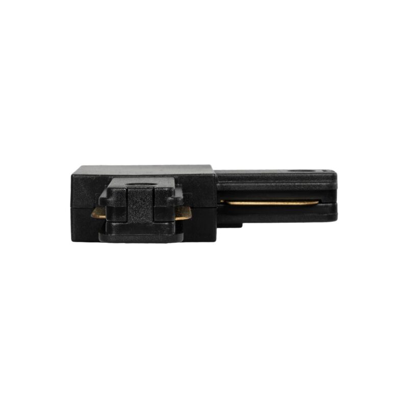 GLOBOSTAR® EUROTRACK-1PH 60905 Μονοφασικός Σύνδεσμος Γ Ράγας 2 Καλωδίων 1L+1N για Σύστημα Ράγας Eurotrack-1PH AC 220-240V IP20 – Μαύρο Ματ – Μ6.5 x Π6.5 x Υ1.6cm