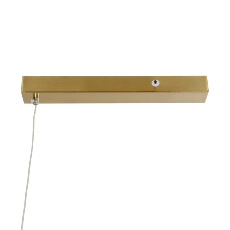 GLOBOSTAR® LINARIA 60923 Μοντέρνο Κρεμαστό Φωτιστικό Οροφής LED 36W 4150lm 180° AC 220-240V IP20 Ρυθμιζόμενο Λευκό CCT με Χειριστήριο από 2700K έως 6000K Dimmable – Lumileds SMD Chip – Χρυσό – Μ120 x Π2 x Υ10cm – 3 Χρόνια Εγγύηση