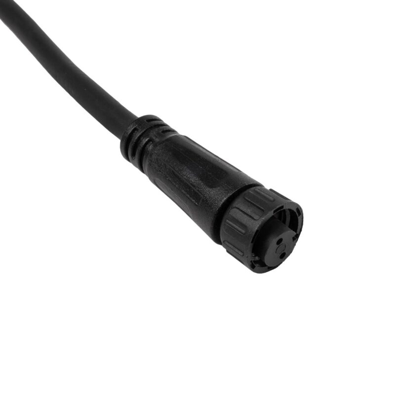 GLOBOSTAR® CONNECTOR 60954 2 Pin Καλώδιο/Επέκταση Τ 1 Μέτρου με Είσοδο 1 x Αρσενικό Βύσμα & Έξοδο 2 x Θηλυκά Βύσματα Αδιάβροχο IP68 – Μαύρο – Μ100 x Π3.7 x Υ1.4cm