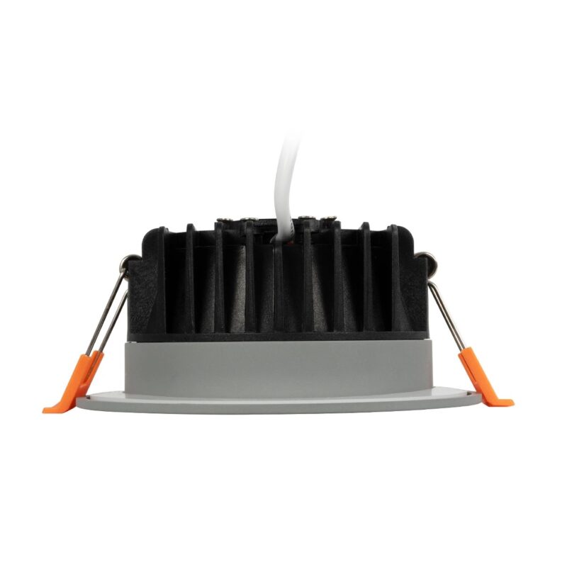 GLOBOSTAR® WATERA 60986 Χωνευτό Downlight Σποτ Panel Μπάνιου & WC LED 12W 1500lm 120° AC 220-240V Αδιάβροχο IP54 Ρυθμιζόμενο Λευκό CCT με Διακόπτη στο Σώμα 2700K/4500K/6000K Dimmable – Lumileds SMD Chip & TÜV SÜD Driver – Γκρι Ανθρακί Ματ – Μ10.8 x Π10.8 x Υ3.2cm / Q9cm – 3 Χρόνια Εγγύηση