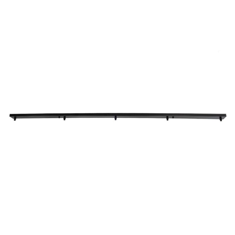 GLOBOSTAR® WALLBASE 77527 Γραμμική Μεταλλική Ροζέτα για Κρέμαση 5 Φωτιστικών – Μαύρο – Μ150 x Π5 x Υ4cm