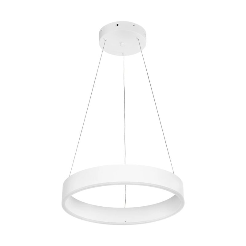 GLOBOSTAR® VENOM 61174 Μοντέρνο Κρεμαστό Φωτιστικό Οροφής LED 30W 3513lm 120° AC 220-240V IP20 Ρυθμιζόμενο Λευκό CCT με Χειριστήριο από 2700K έως 6000K Dimmable – Lumileds SMD Chip – Λευκό Ματ – Μ40 x Π40 x Υ6.5cm – 3 Χρόνια Εγγύηση
