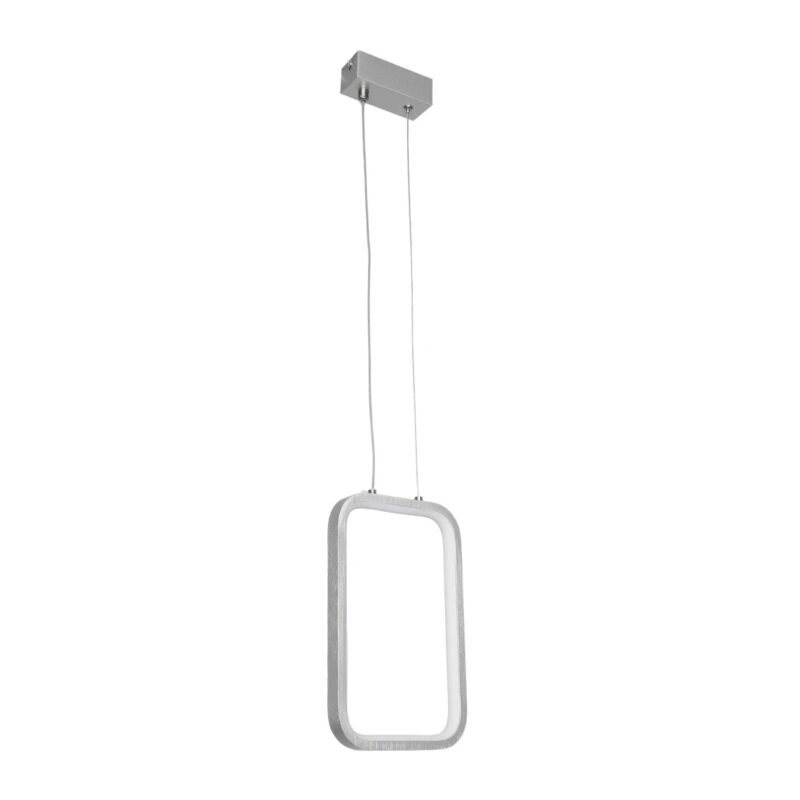 GLOBOSTAR® DEROBA 61300 Μοντέρνο Κρεμαστό Φωτιστικό Οροφής LED 12W 1320lm 360° AC 220-240V IP20 Ρυθμιζόμενο Λευκό CCT με On/Off 2700K/4500K/6000K – Lumileds SMD Chip – Νίκελ Βούρτσας – Μ16 x Π1.6 x Υ25.5cm – 3 Χρόνια Εγγύηση