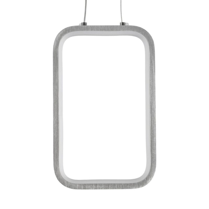GLOBOSTAR® DEROBA 61300 Μοντέρνο Κρεμαστό Φωτιστικό Οροφής LED 12W 1320lm 360° AC 220-240V IP20 Ρυθμιζόμενο Λευκό CCT με On/Off 2700K/4500K/6000K – Lumileds SMD Chip – Νίκελ Βούρτσας – Μ16 x Π1.6 x Υ25.5cm – 3 Χρόνια Εγγύηση