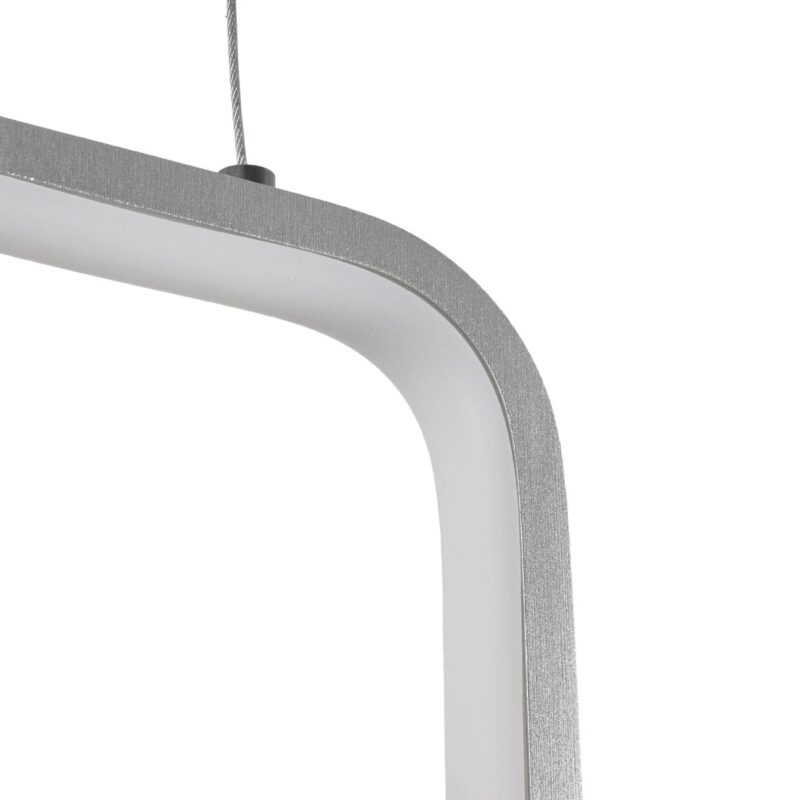 GLOBOSTAR® DEROBA 61300 Μοντέρνο Κρεμαστό Φωτιστικό Οροφής LED 12W 1320lm 360° AC 220-240V IP20 Ρυθμιζόμενο Λευκό CCT με On/Off 2700K/4500K/6000K – Lumileds SMD Chip – Νίκελ Βούρτσας – Μ16 x Π1.6 x Υ25.5cm – 3 Χρόνια Εγγύηση