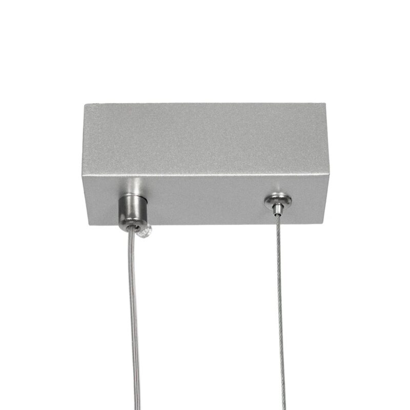 GLOBOSTAR® DEROBA 61300 Μοντέρνο Κρεμαστό Φωτιστικό Οροφής LED 12W 1320lm 360° AC 220-240V IP20 Ρυθμιζόμενο Λευκό CCT με On/Off 2700K/4500K/6000K – Lumileds SMD Chip – Νίκελ Βούρτσας – Μ16 x Π1.6 x Υ25.5cm – 3 Χρόνια Εγγύηση