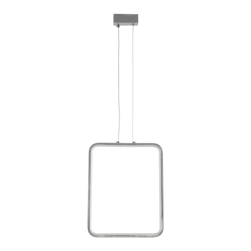 GLOBOSTAR® NEROBA 61304 Μοντέρνο Κρεμαστό Φωτιστικό Οροφής LED 18W 1980lm 360° AC 220-240V IP20 Ρυθμιζόμενο Λευκό CCT με On/Off 2700K/4500K/6000K – Lumileds SMD Chip – Νίκελ Βούρτσας – Μ29 x Π2 x Υ36cm – 3 Χρόνια Εγγύηση