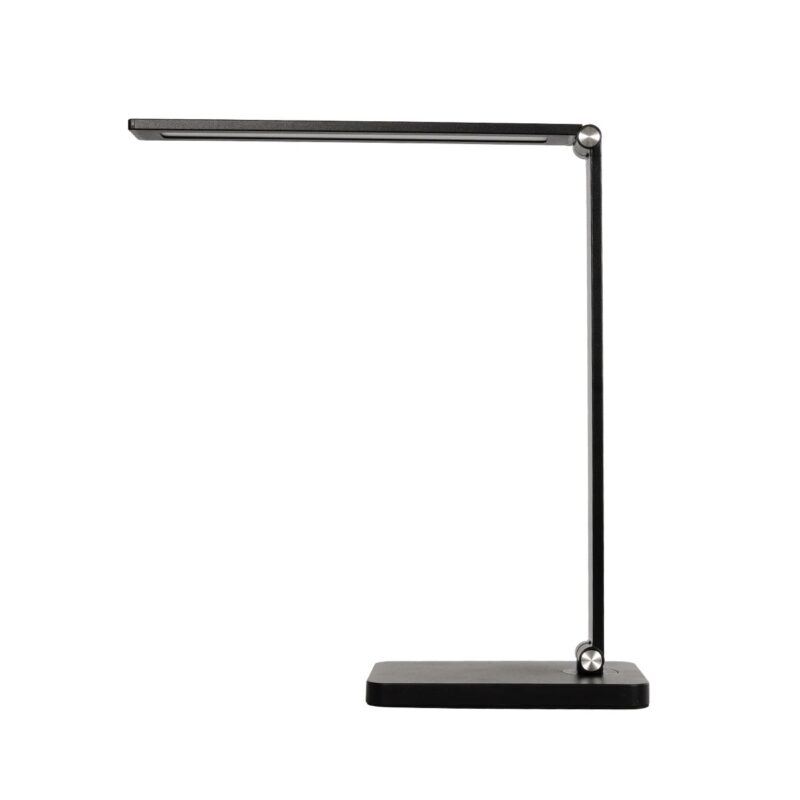 GLOBOSTAR® TEBLA 60481 Μοντέρνο Επιτραπέζιο Φωτιστικό Γραφείου LED 5W 500lm 120° AC 220-240V IP20 Ρυθμιζόμενο Λευκό CCT με Αφή 2700K/4500K/6000K Dimmable – Bridgelux SMD Chip – Μαύρο – Μ11 x Π31 x Υ52cm – 2 Χρόνια Εγγύηση