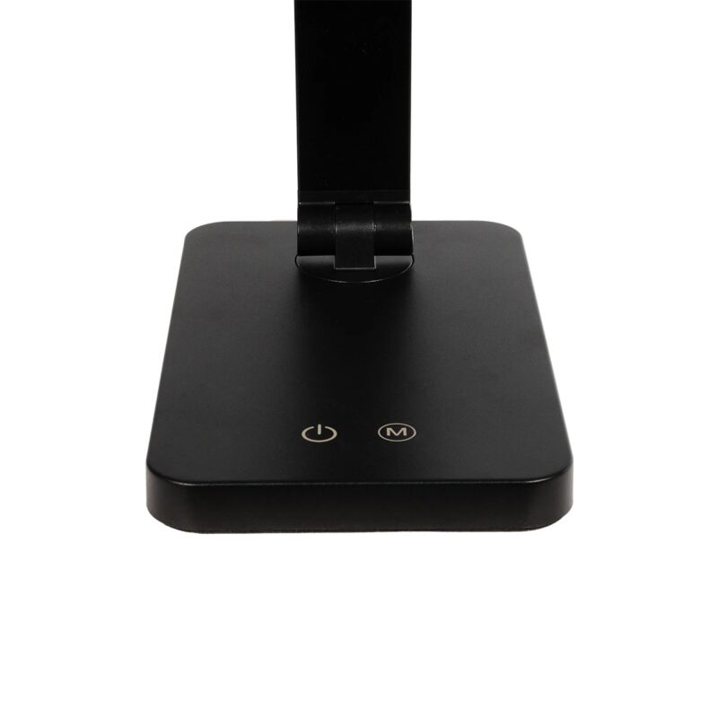 GLOBOSTAR® TEBLA 60481 Μοντέρνο Επιτραπέζιο Φωτιστικό Γραφείου LED 5W 500lm 120° AC 220-240V IP20 Ρυθμιζόμενο Λευκό CCT με Αφή 2700K/4500K/6000K Dimmable – Bridgelux SMD Chip – Μαύρο – Μ11 x Π31 x Υ52cm – 2 Χρόνια Εγγύηση