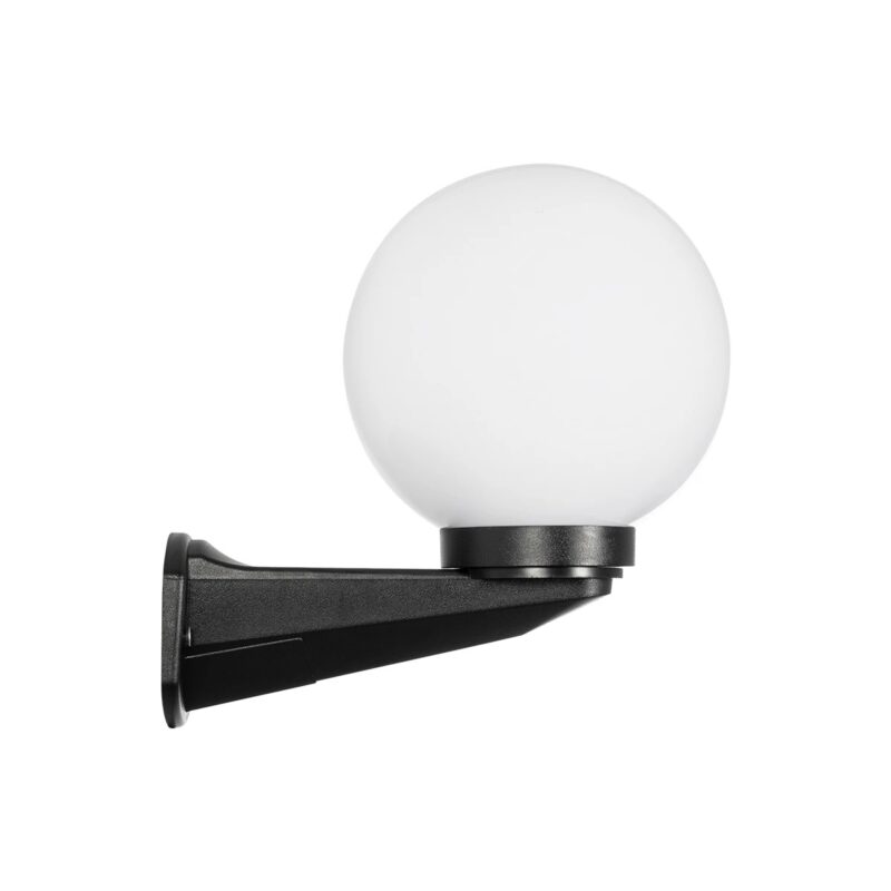 GLOBOSTAR® AGROS 61592 Μοντέρνο Φωτιστικό Τοίχου – Απλίκα με Ντουί 1 x E27 AC 220-240V Αδιάβροχο IP65 – Λευκό & Μάυρο – Μ20 x Π20 x Υ30cm