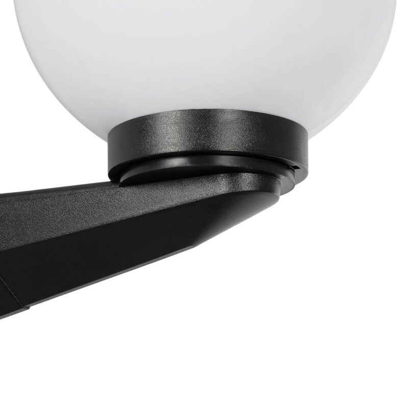GLOBOSTAR® AGROS 61592 Μοντέρνο Φωτιστικό Τοίχου – Απλίκα με Ντουί 1 x E27 AC 220-240V Αδιάβροχο IP65 – Λευκό & Μάυρο – Μ20 x Π20 x Υ30cm