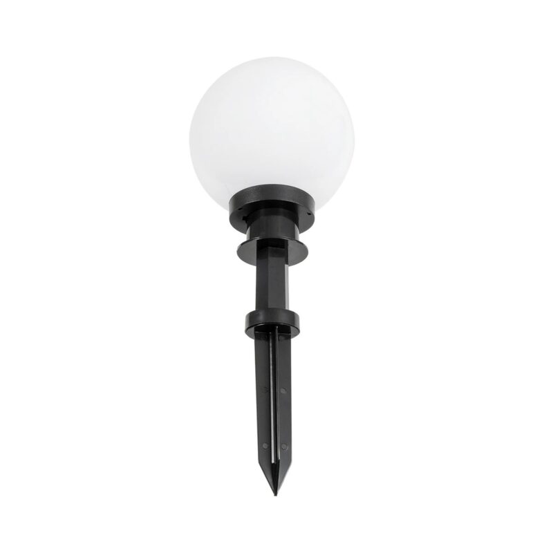GLOBOSTAR® AGROS 61593 Φωτιστικό Κήπου / Καρφωτό με Ντουί 1 x E27 AC 220-240V Αδιάβροχο IP65 – Λευκό & Μάυρο – Μ20 x Π20 x Υ54cm