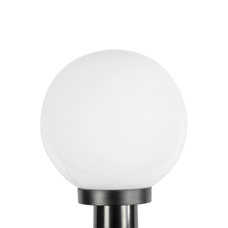GLOBOSTAR® AGROS 61593 Φωτιστικό Κήπου / Καρφωτό με Ντουί 1 x E27 AC 220-240V Αδιάβροχο IP65 – Λευκό & Μάυρο – Μ20 x Π20 x Υ54cm