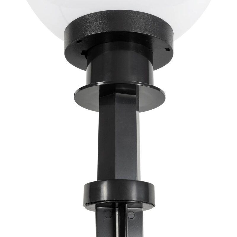 GLOBOSTAR® AGROS 61593 Φωτιστικό Κήπου / Καρφωτό με Ντουί 1 x E27 AC 220-240V Αδιάβροχο IP65 – Λευκό & Μάυρο – Μ20 x Π20 x Υ54cm