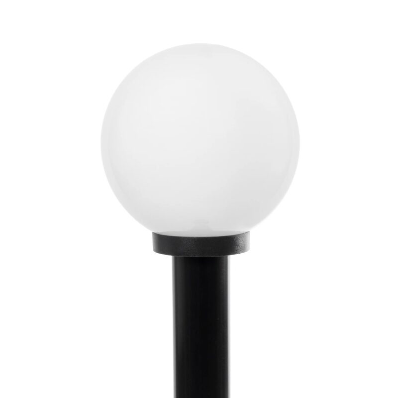 GLOBOSTAR® AGROS 61596 Φωτιστικό Κολωνάκι Κήπου με Ντουί 1 x E27 AC 220-240V Αδιάβροχο IP65 – Λευκό & Μάυρο – Μ20 x Π20 x Υ100cm