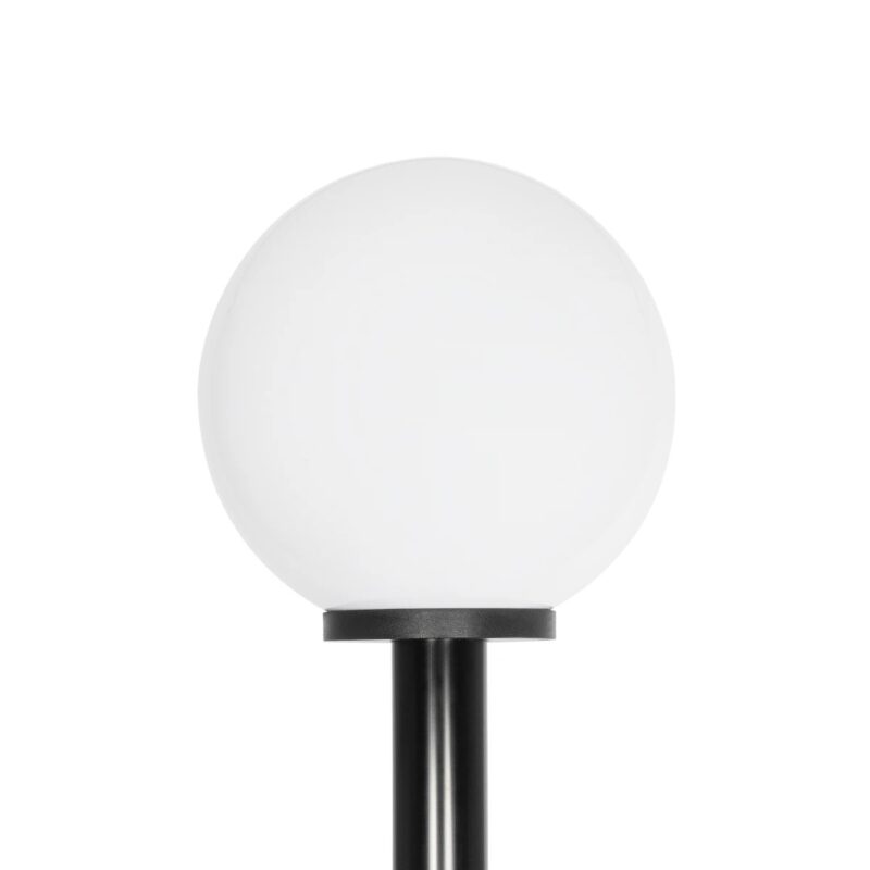 GLOBOSTAR® AGROS 61597 Φωτιστικό Κολωνάκι Κήπου με Ντουί 1 x E27 AC 220-240V Αδιάβροχο IP65 – Λευκό & Μάυρο – Μ30 x Π30 x Υ240cm