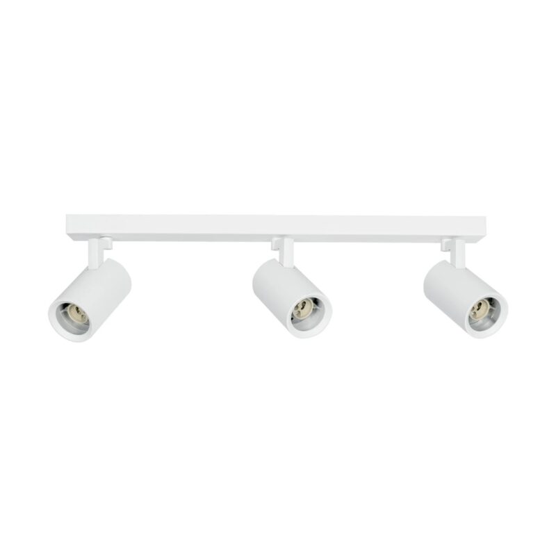 kelvo® SPOTA KLV-101-0139 Κινούμενο Φωτιστικό Σποτ Οροφής για 3 Λάμπες MR16 με Ντουί GU10 AC 220-240V IP20 – Λευκό Ματ – Μ48 x Π6.2 x Υ14cm