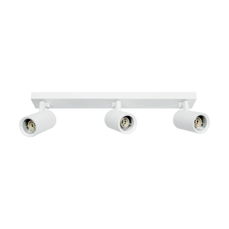 kelvo® SPOTA KLV-101-0139 Κινούμενο Φωτιστικό Σποτ Οροφής για 3 Λάμπες MR16 με Ντουί GU10 AC 220-240V IP20 – Λευκό Ματ – Μ48 x Π6.2 x Υ14cm