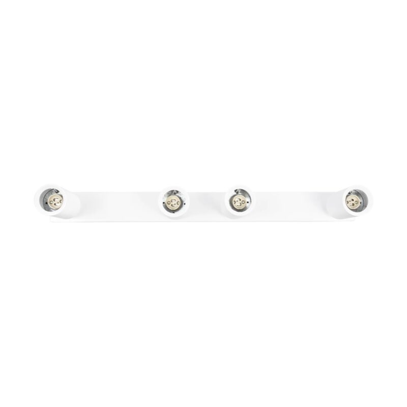 kelvo® SPOTA KLV-101-0141 Κινούμενο Φωτιστικό Σποτ Οροφής για 4 Λάμπες MR16 με Ντουί GU10 AC 220-240V IP20 – Λευκό Ματ – Μ64 x Π6 x Υ14cm