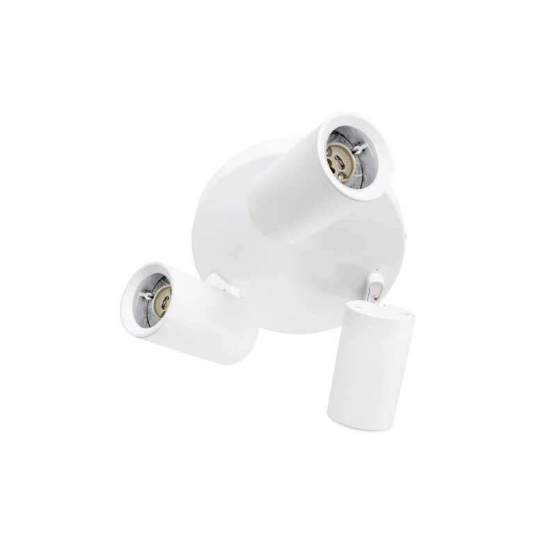 kelvo® SPOTA KLV-101-0145 Κινούμενο Φωτιστικό Σποτ Οροφής για 3 Λάμπες MR16 με Ντουί GU10 AC 220-240V IP20 – Λευκό Ματ – Μ19 x Π19 x Υ14cm