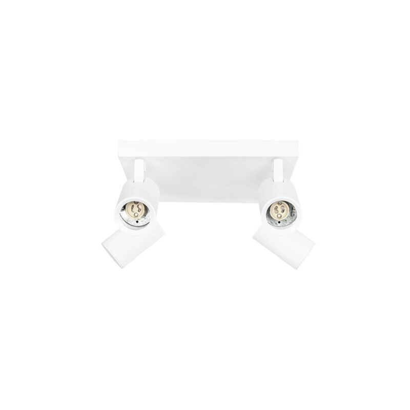 kelvo® SPOTA KLV-101-0147 Κινούμενο Φωτιστικό Σποτ Οροφής για 4 Λάμπες MR16 με Ντουί GU10 AC 220-240V IP20 – Λευκό Ματ – Μ26 x Π26 x Υ14cm