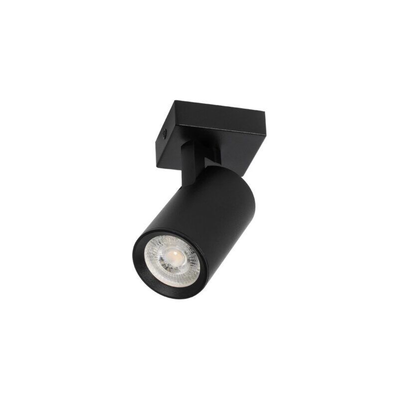 kelvo® SPOTA KLV-101-0134 Κινούμενο Φωτιστικό Σποτ Οροφής για Λάμπα MR16 με Ντουί GU10 AC 220-240V IP20 – Μαύρο Ματ – Μ7 x Π6 x Υ14cm