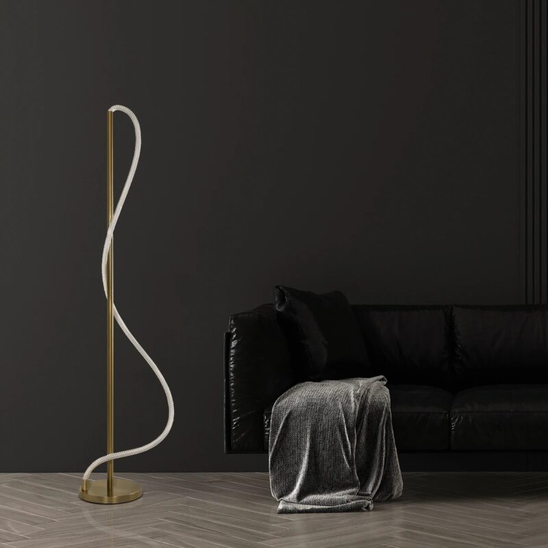 kelvo® GLOW KLV-101-0173 Επιδαπέδιο Φωτιστικό LED 30W 3000lm 360° AC 220-240V IP20 Ρυθμιζόμενο Λευκό CCT με Αφή 2700K/4500K/6000K Dimmable – Lumileds SMD Chip – Χρυσό Πλατίνα – Μ45 x Π45 x Υ160cm – 3 Χρόνια Εγγύηση