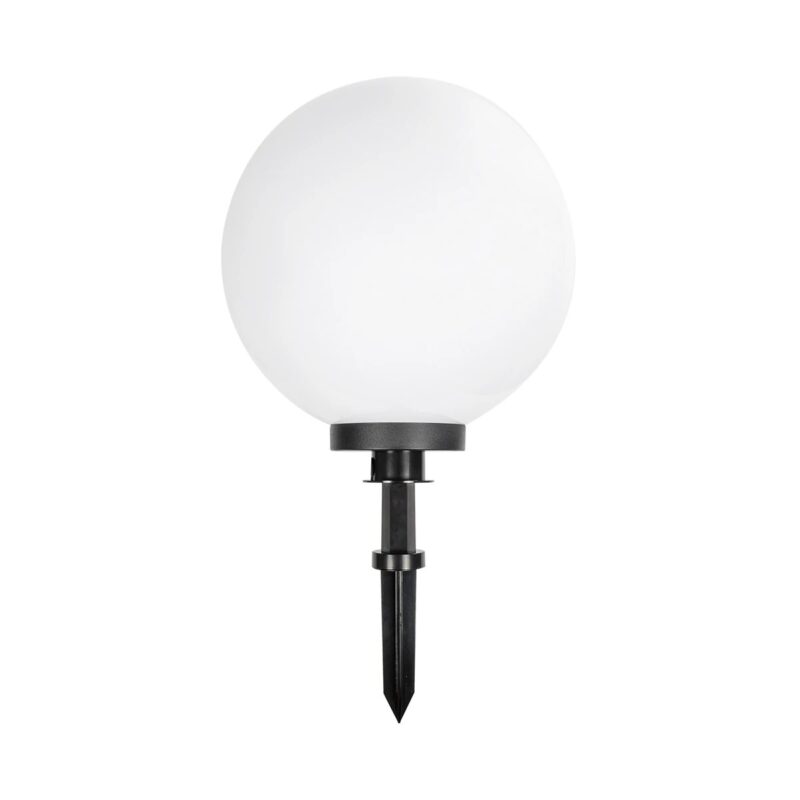 GLOBOSTAR® AGROS 61709 Φωτιστικό Κήπου / Καρφωτό με Ντουί 1 x E27 AC 220-240V Αδιάβροχο IP65 – Λευκό & Μάυρο – Μ40 x Π40 x Υ74cm