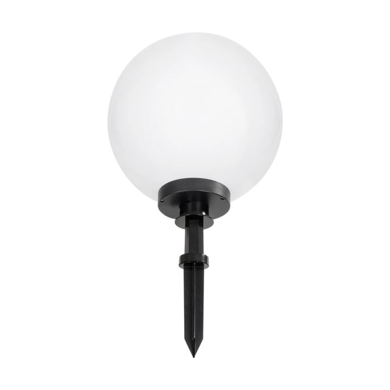 GLOBOSTAR® AGROS 61709 Φωτιστικό Κήπου / Καρφωτό με Ντουί 1 x E27 AC 220-240V Αδιάβροχο IP65 – Λευκό & Μάυρο – Μ40 x Π40 x Υ74cm